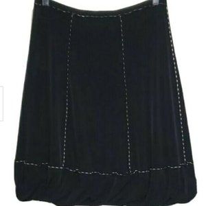 Max Studio Skirt S Black Beige Outline Asymmetrica